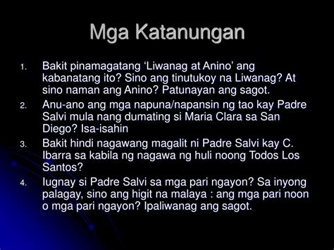 Katanungan at Sagot sa Noli Me Tangere .